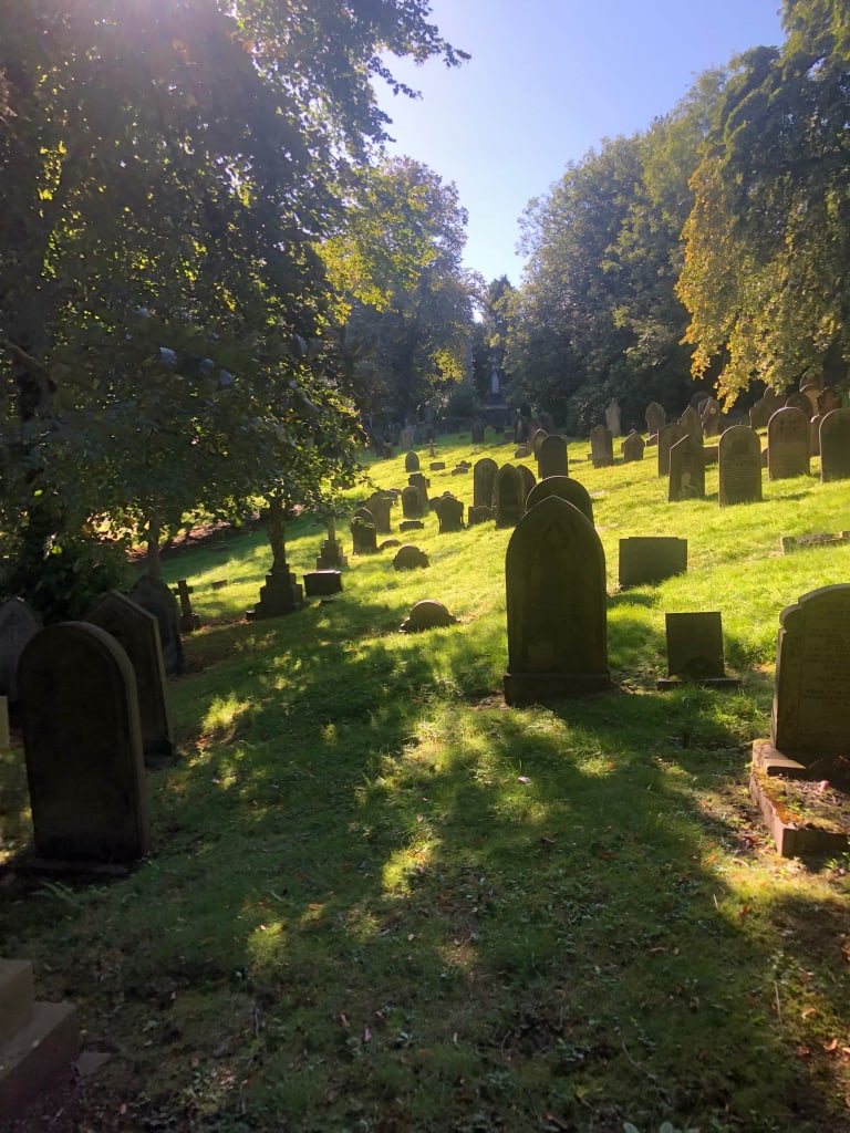 View across Rochdale Cemetery